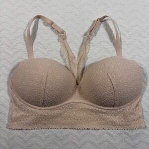 Victoria's‎ Secret Body By Victoria Pink Lace Lined Padded No Wire Bra 36C